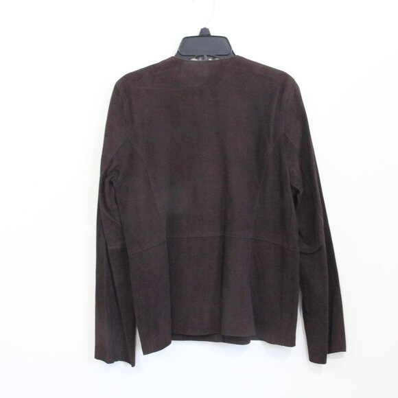Eileen Fisher Jacket NEW Women Brown Goat Suede Coat medium petite PM - Picture 11 of 15